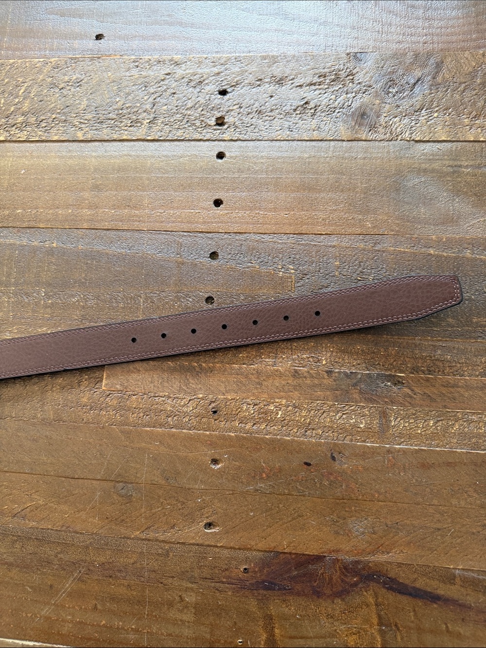 Nike Reversible Black Brown Leather Belt with Silver Buckle and Logo Casual XL - Picture 6 of 7